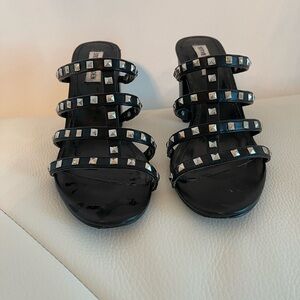Black Studded Sandals